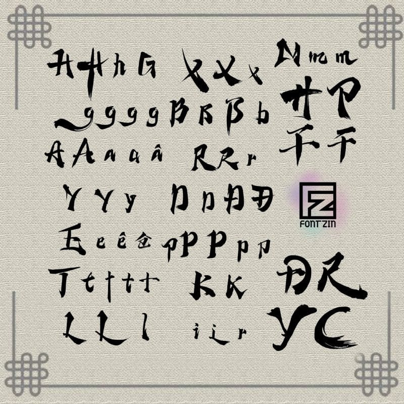 Font thư pháp game