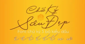 Demo Font chữ kí Quick Signature 3 bộ dấu siêu đẹp