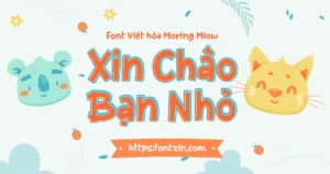 Demo Font cute Việt hóa Morning Miow (2 style)