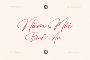 Demo Font chữ viết tay việt hóa 1K High Spirited với phong cách tự nhiên