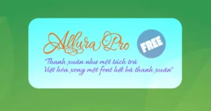 Demo Font Việt hóa Allura Pro Phiên bản cao cấp V1